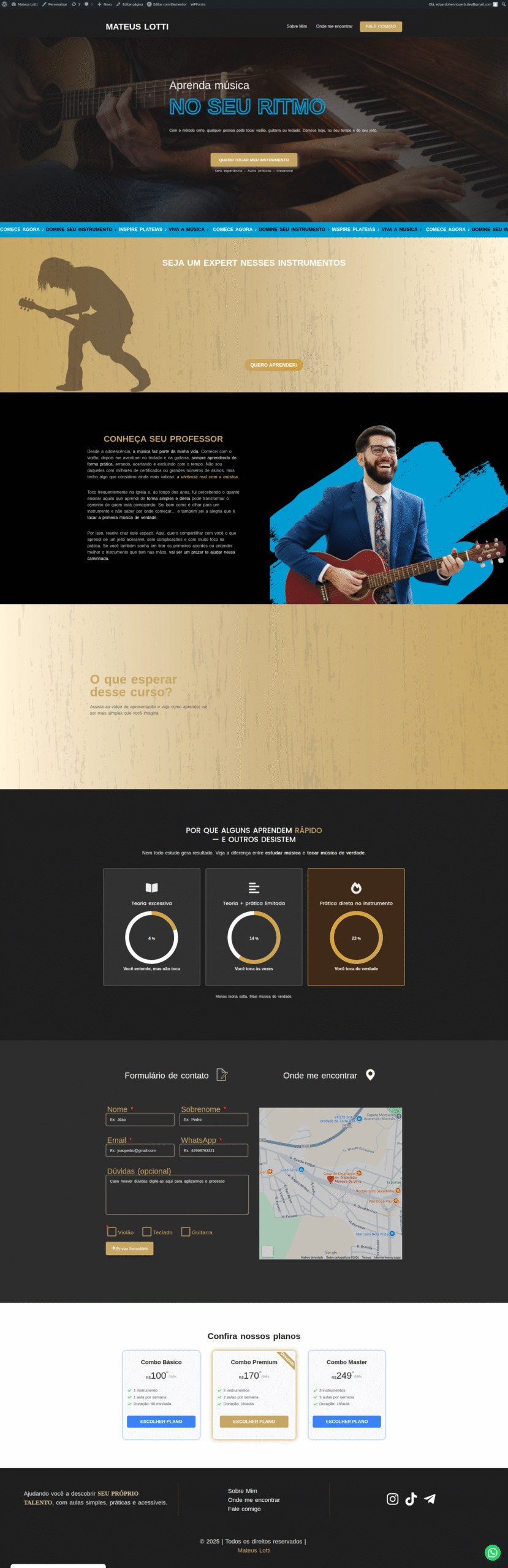 Site aulas de música